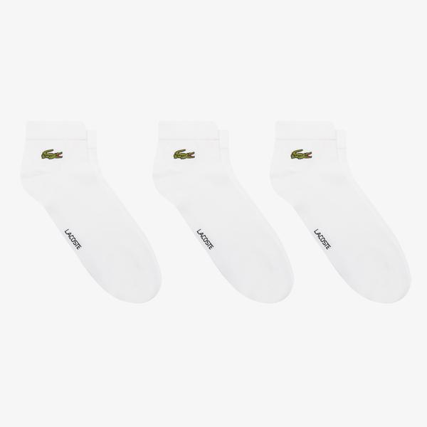 Lacoste Classic Unisex 3'lü Beyaz Çorap