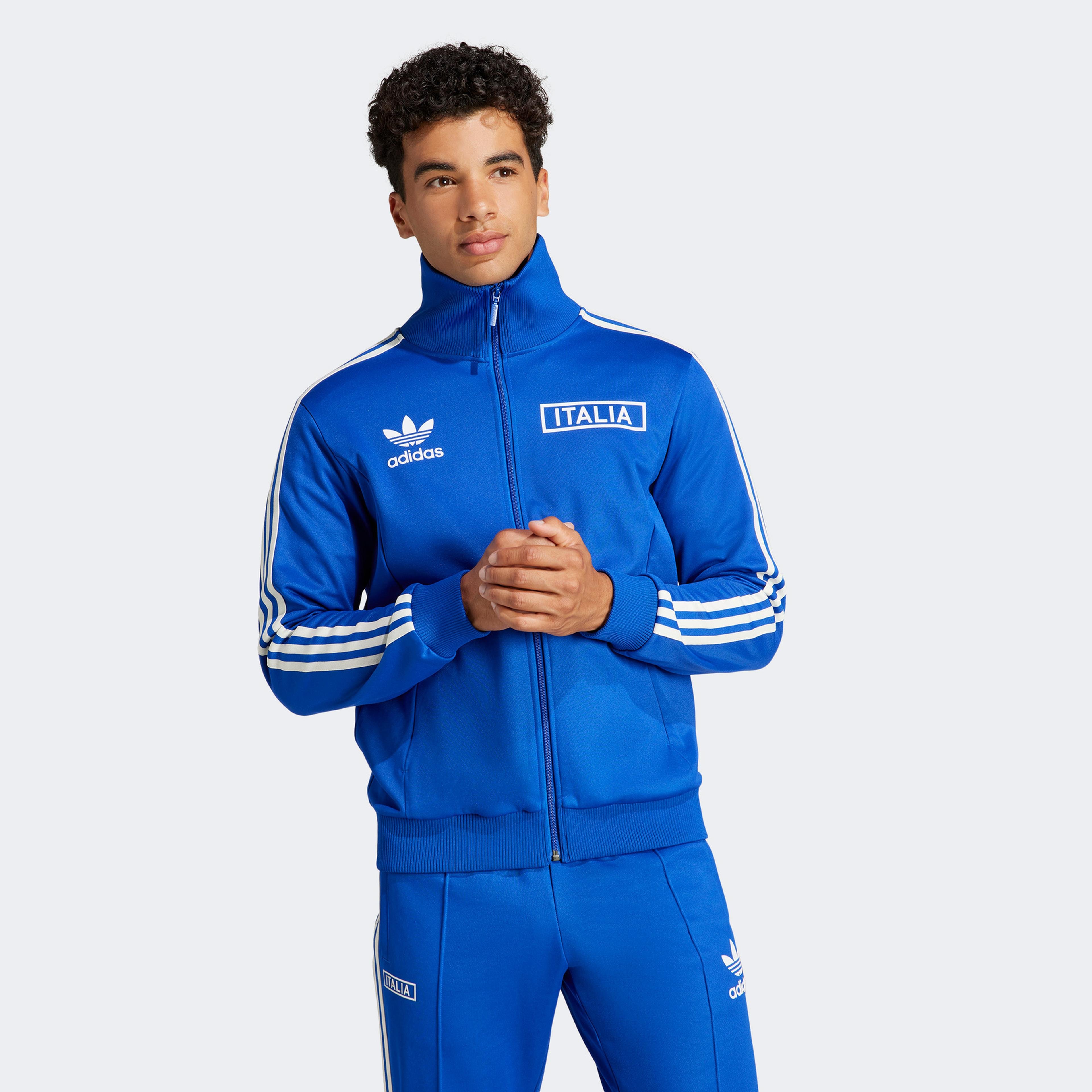 adidas FIGC Originals Erkek Mavi Sweatshirt