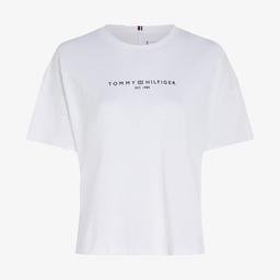 Tommy Hilfiger Essential Mini Relaxed Kadın Beyaz T-Shirt
