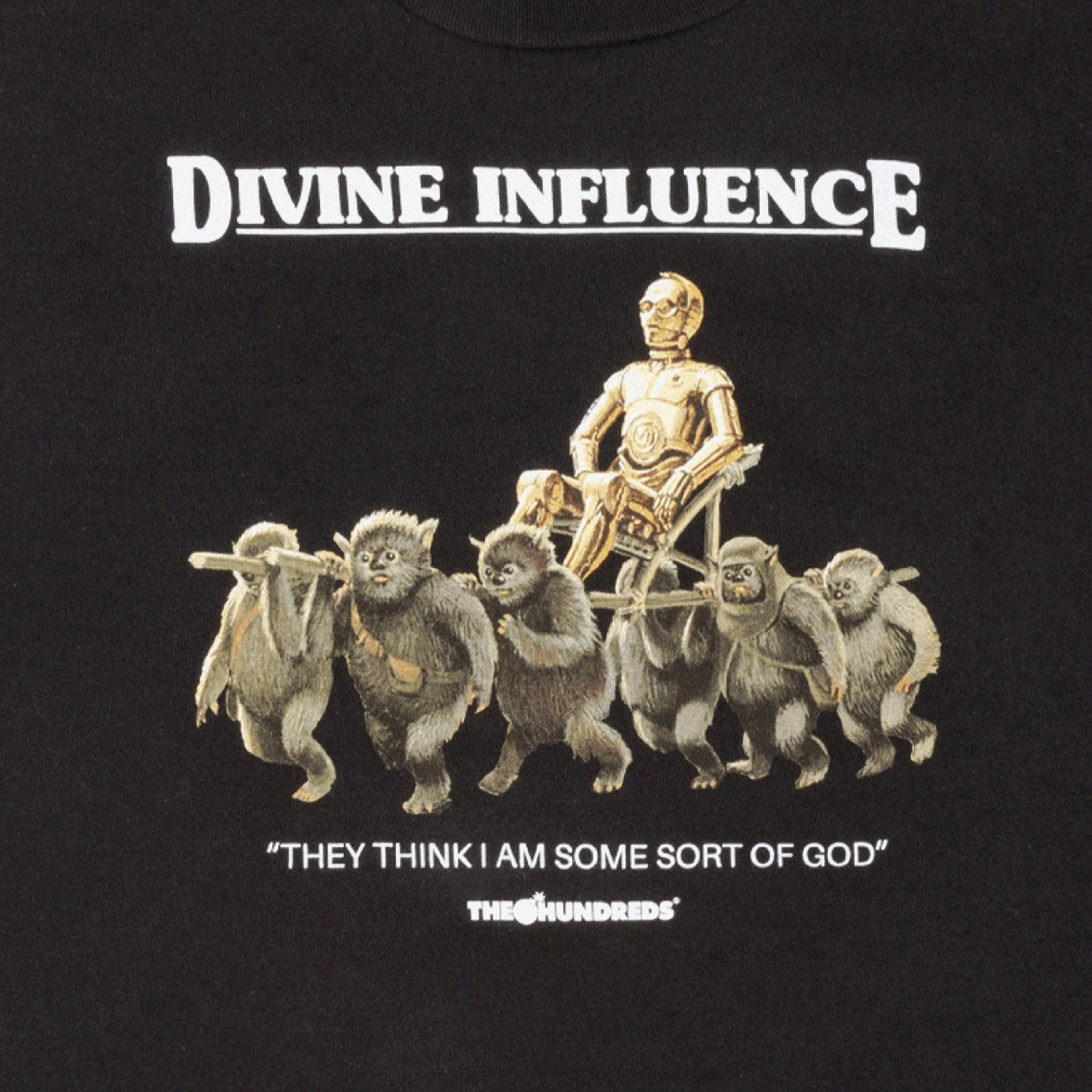 The Hundreds Divine Influence Erkek Siyah T-Shirt