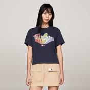 Tommy Jeans Rainbow Flag Kadın Mavi T-Shirt