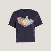 Tommy Jeans Rainbow Flag Kadın Mavi T-Shirt