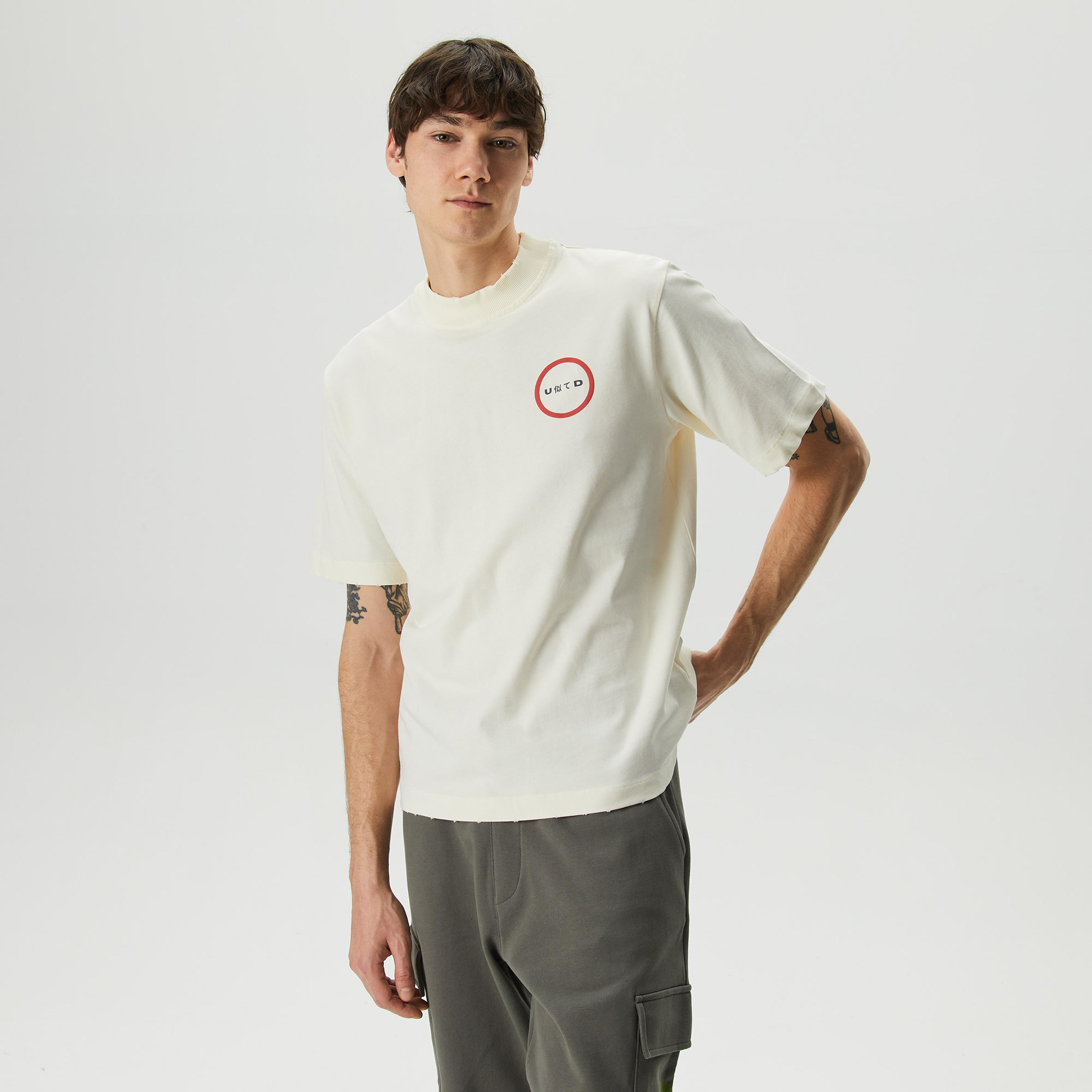 UNITED4 Classic Erkek Beyaz T-Shirt