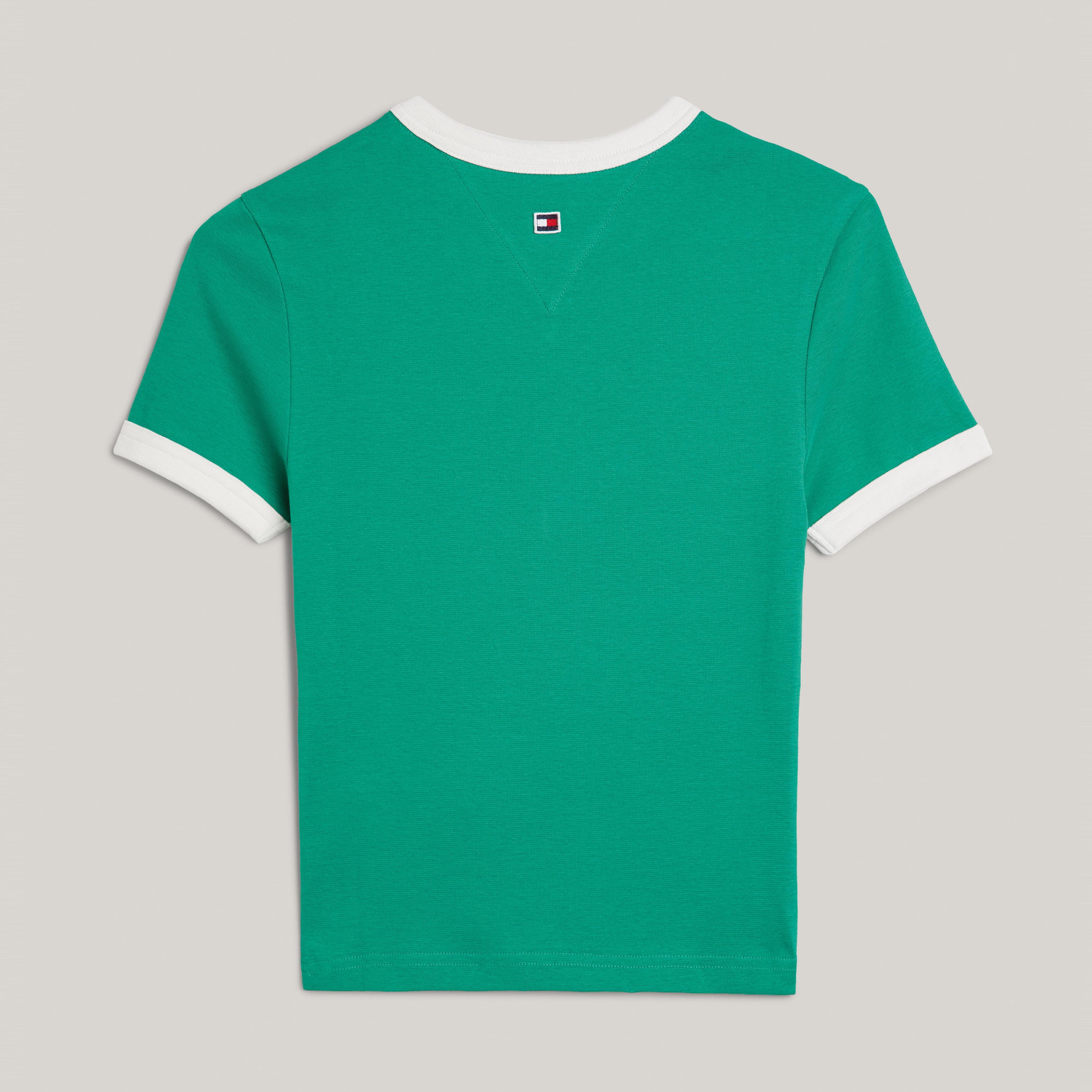 Tommy Jeans Archive Games Ringer Kadın Yeşil T-Shirt
