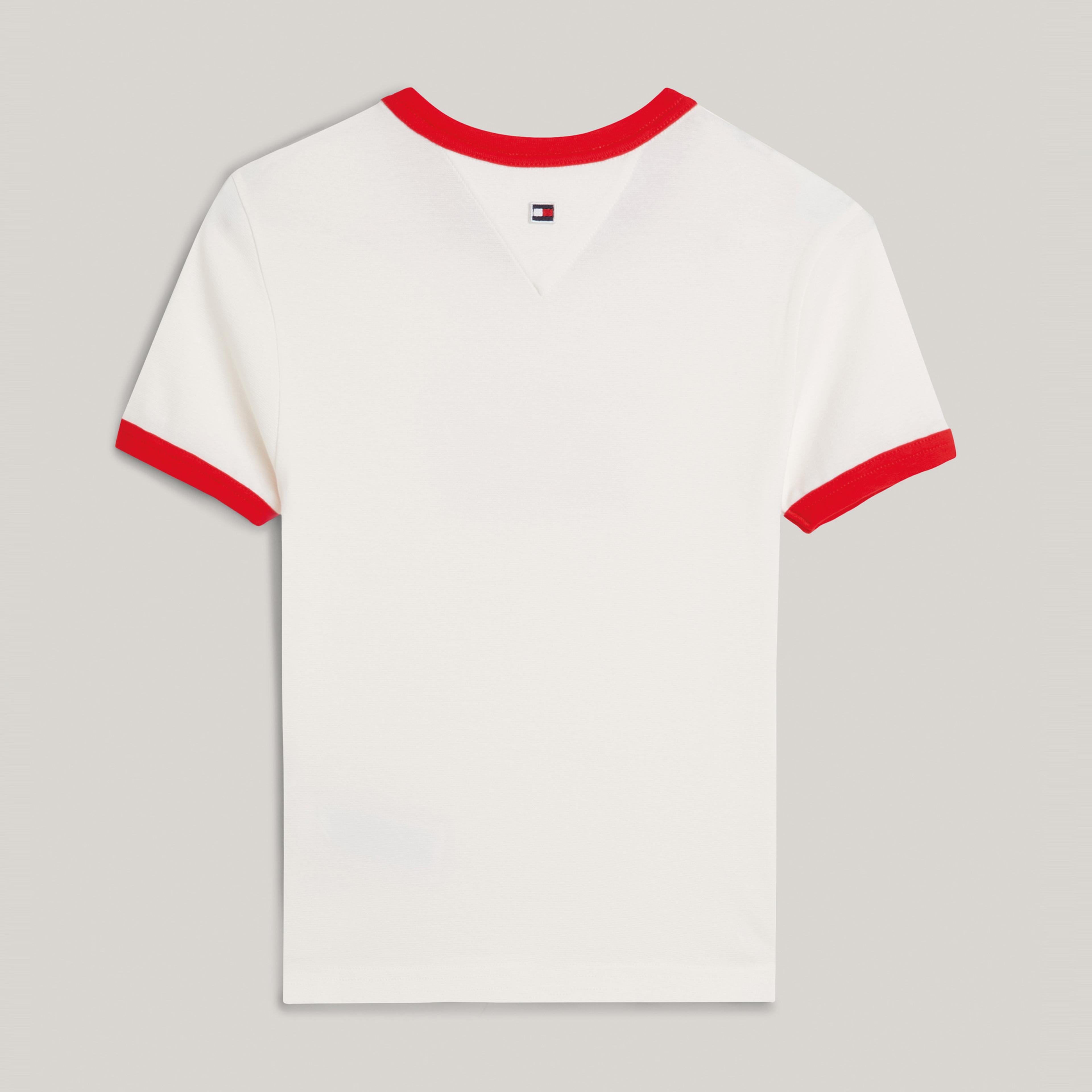 Tommy Jeans Archive Games Ringer Kadın Beyaz T-Shirt