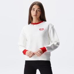 Tommy Hilfiger Reg Crest 85 Kadın Beyaz Sweatshirt