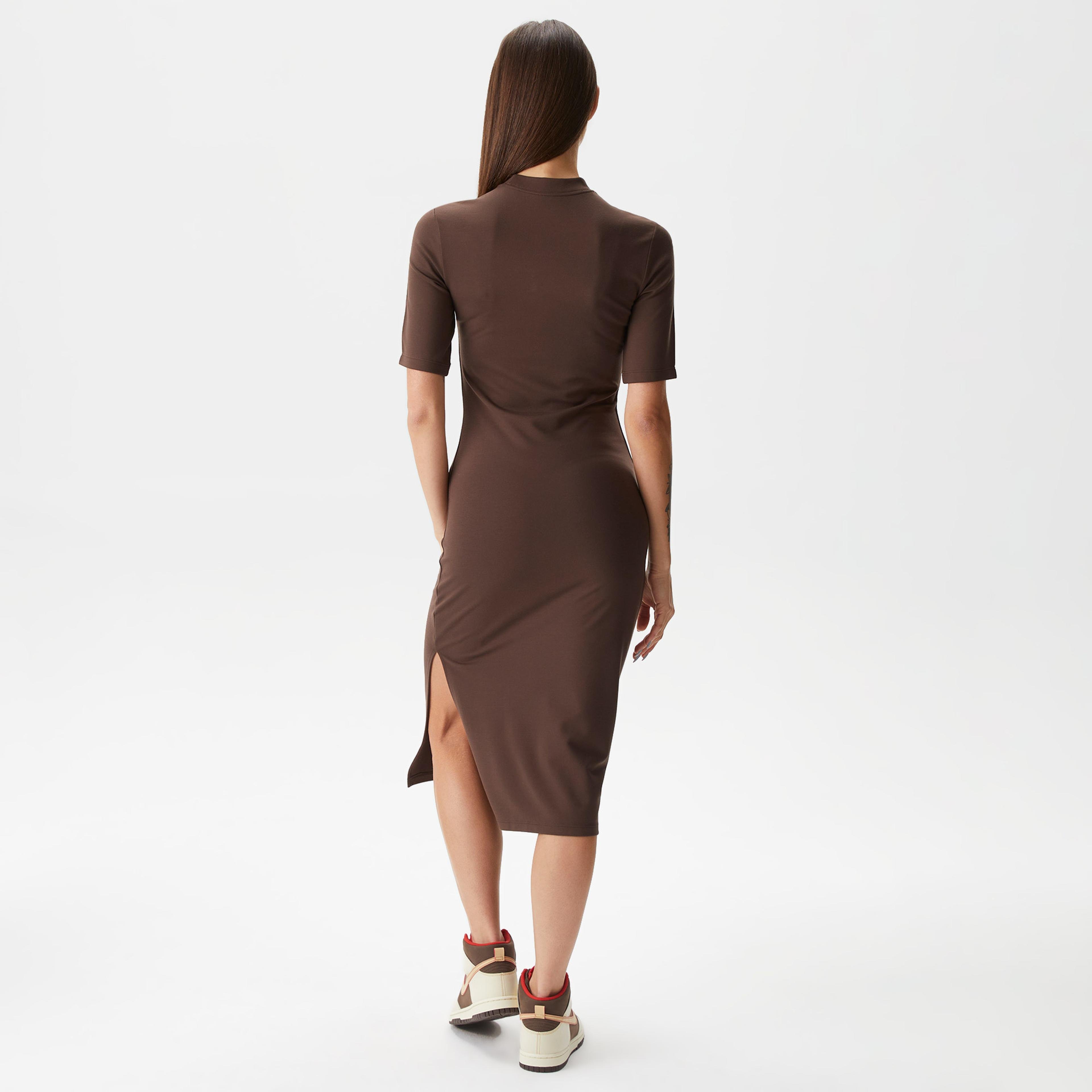 Nike Sportswear Chill Knit Sportswear Kadın Kahverengi Elbise
