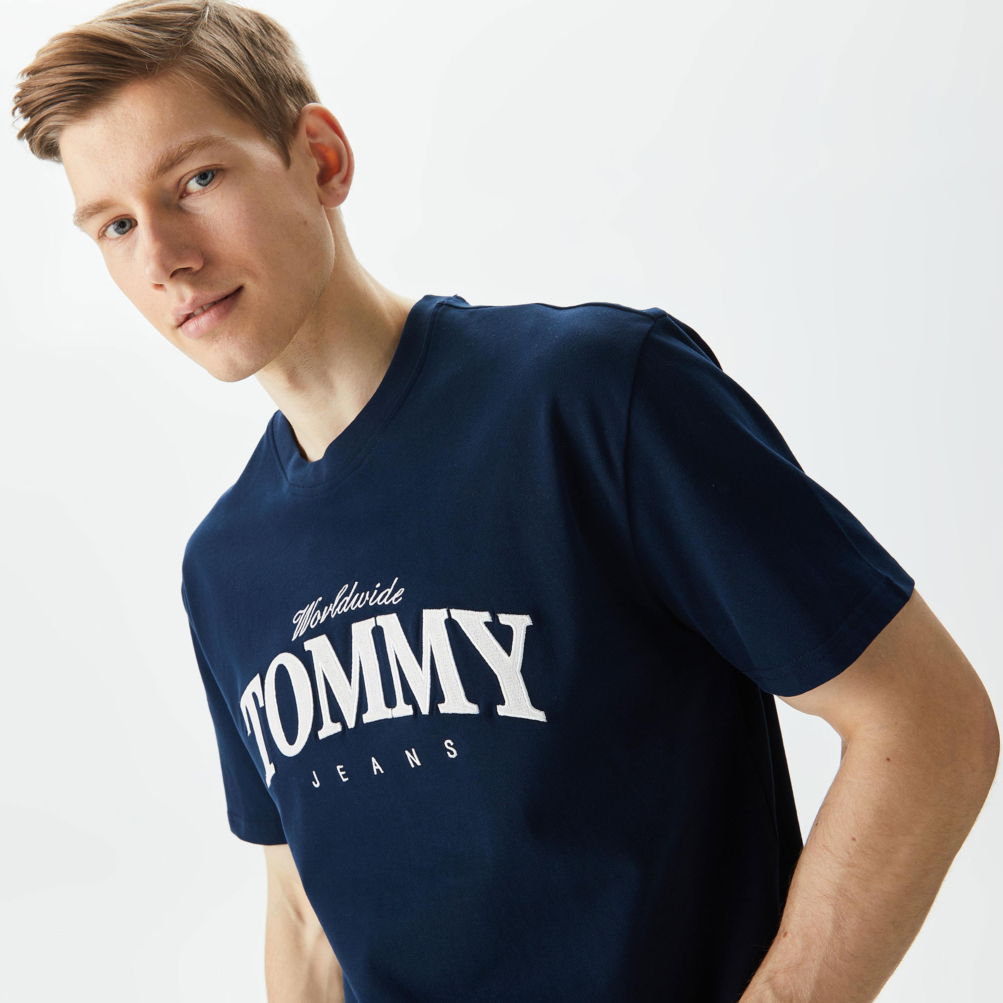 Tommy Jeans Reg Varsity Luxe Erkek Lacivert T-Shirt