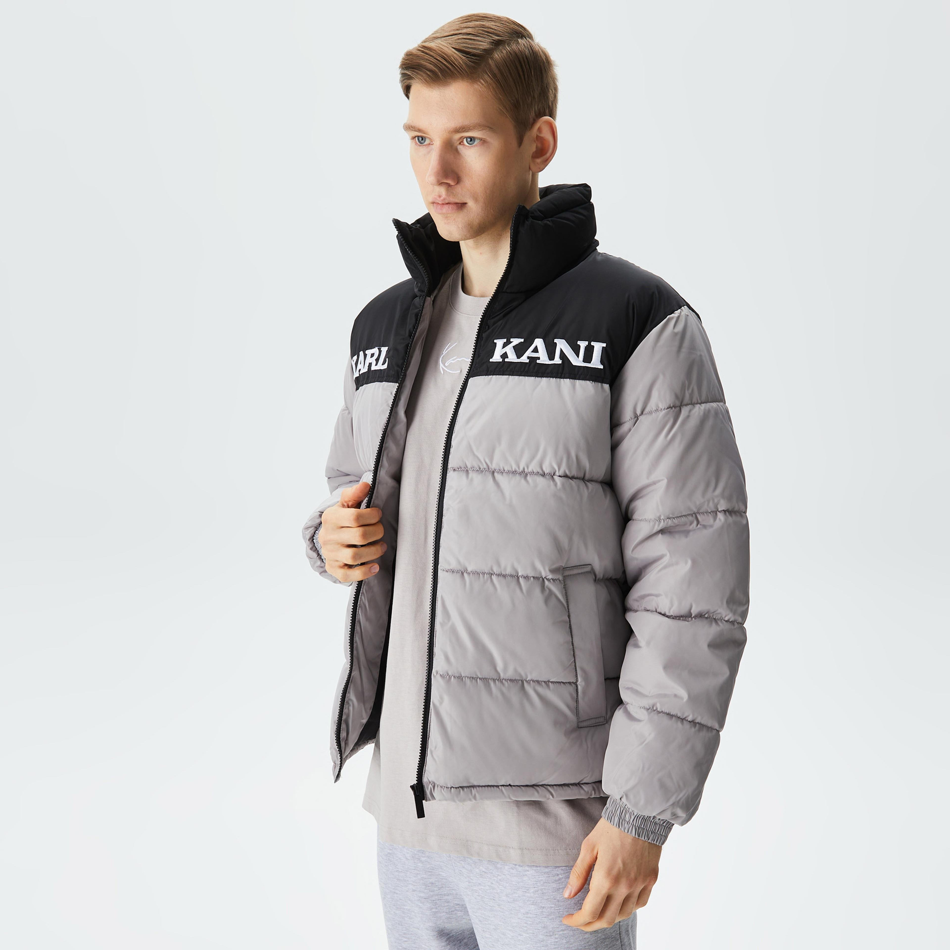 Karl Kani Retro Essential Puffer Jacket Erkek Gri Ceket
