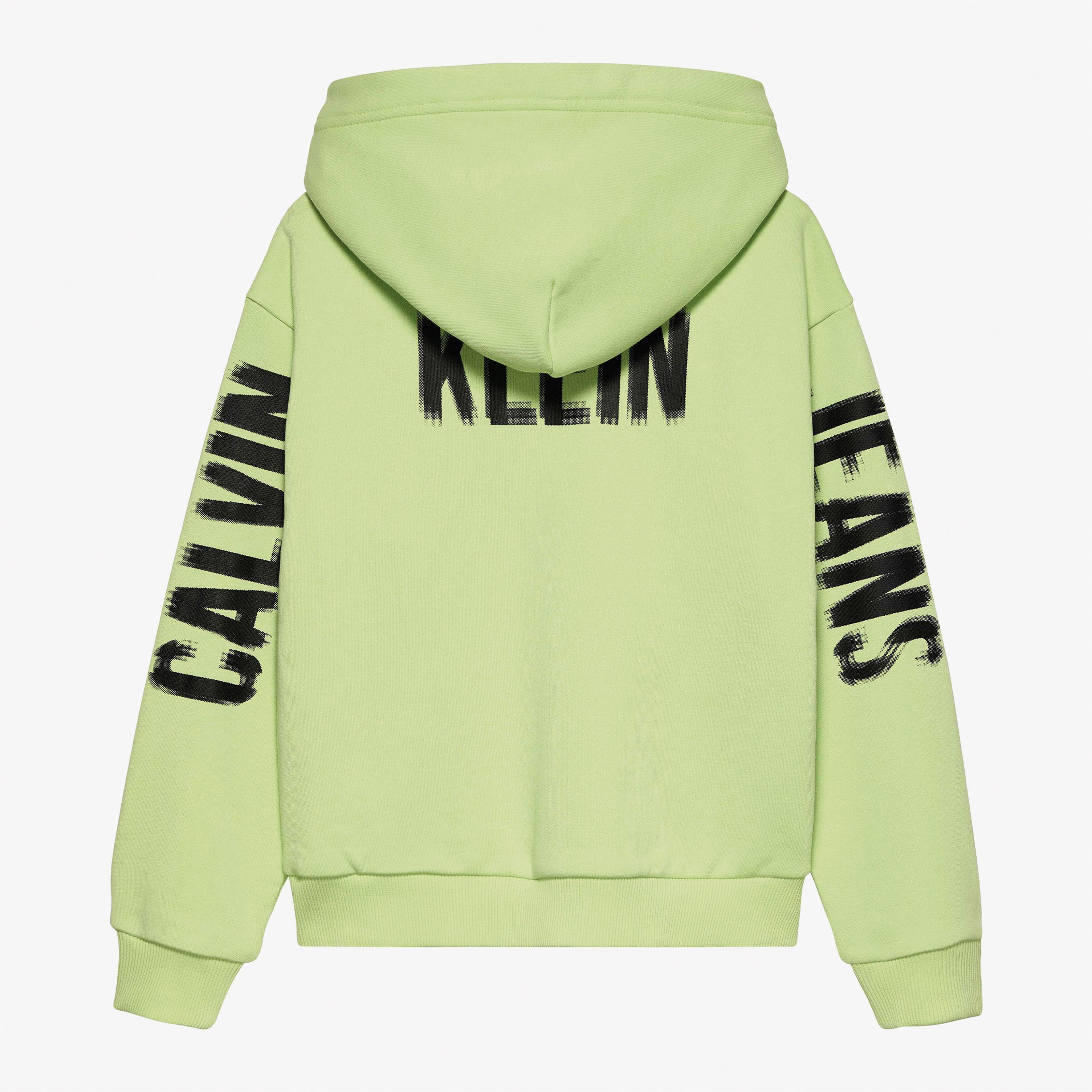 Calvin Klein Jeans Pixel Çocuk Yeşil Sweatshirt