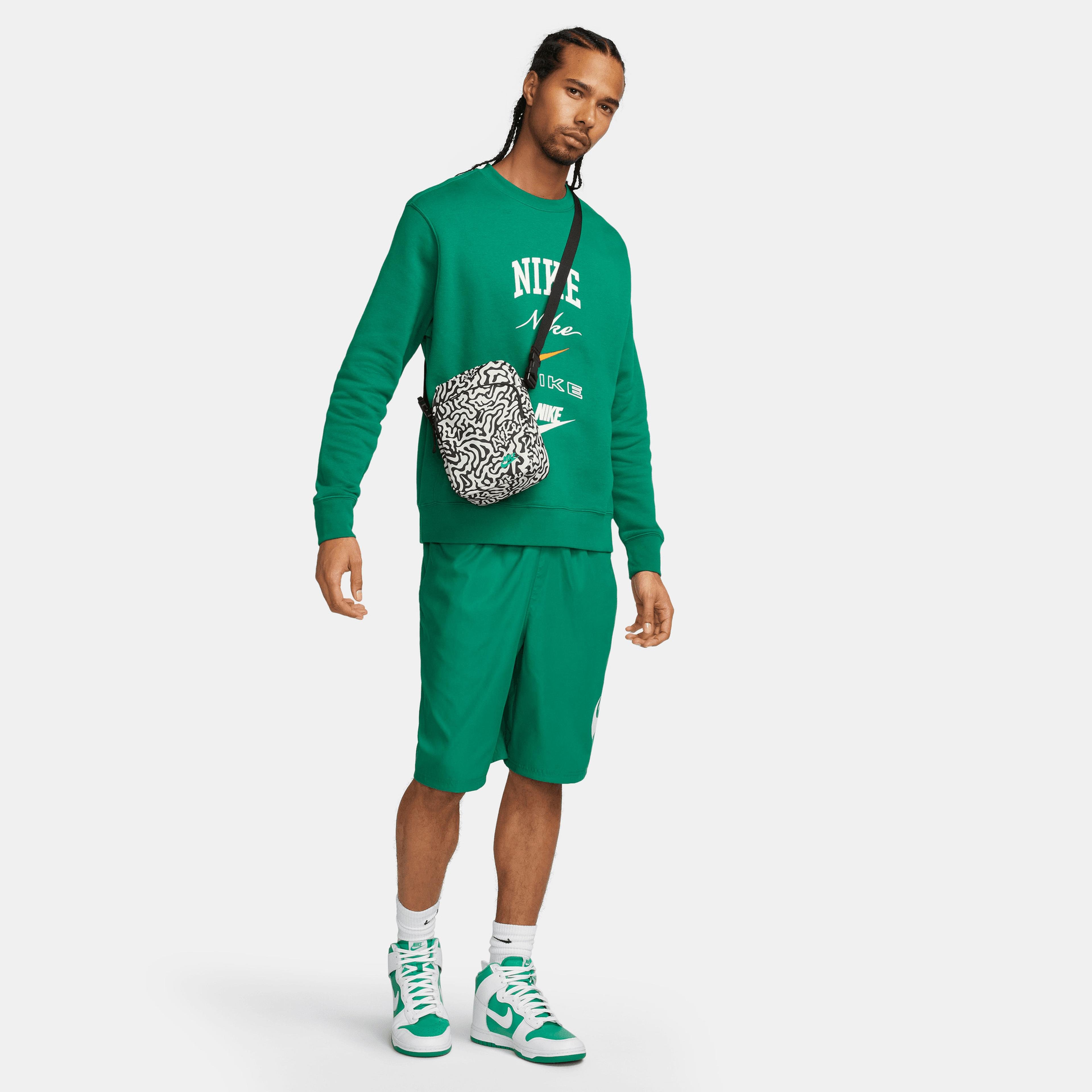 Nike Heritage Sportswear (4 L) Unisex Siyah/Yeşil Omuz Çantası