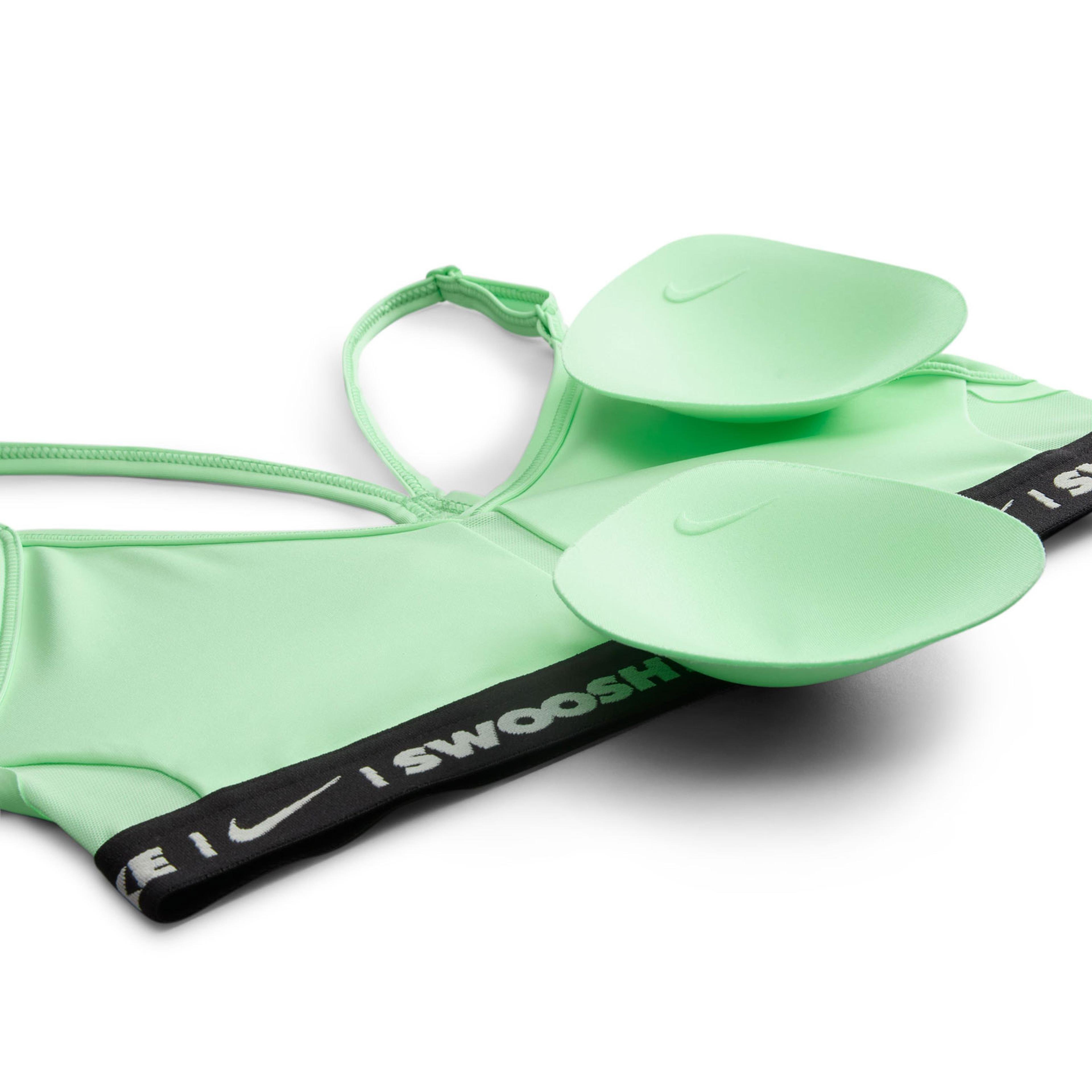 Nike Indy Light-Support Padded V-Neck Sports Kadın Yeşil Bra