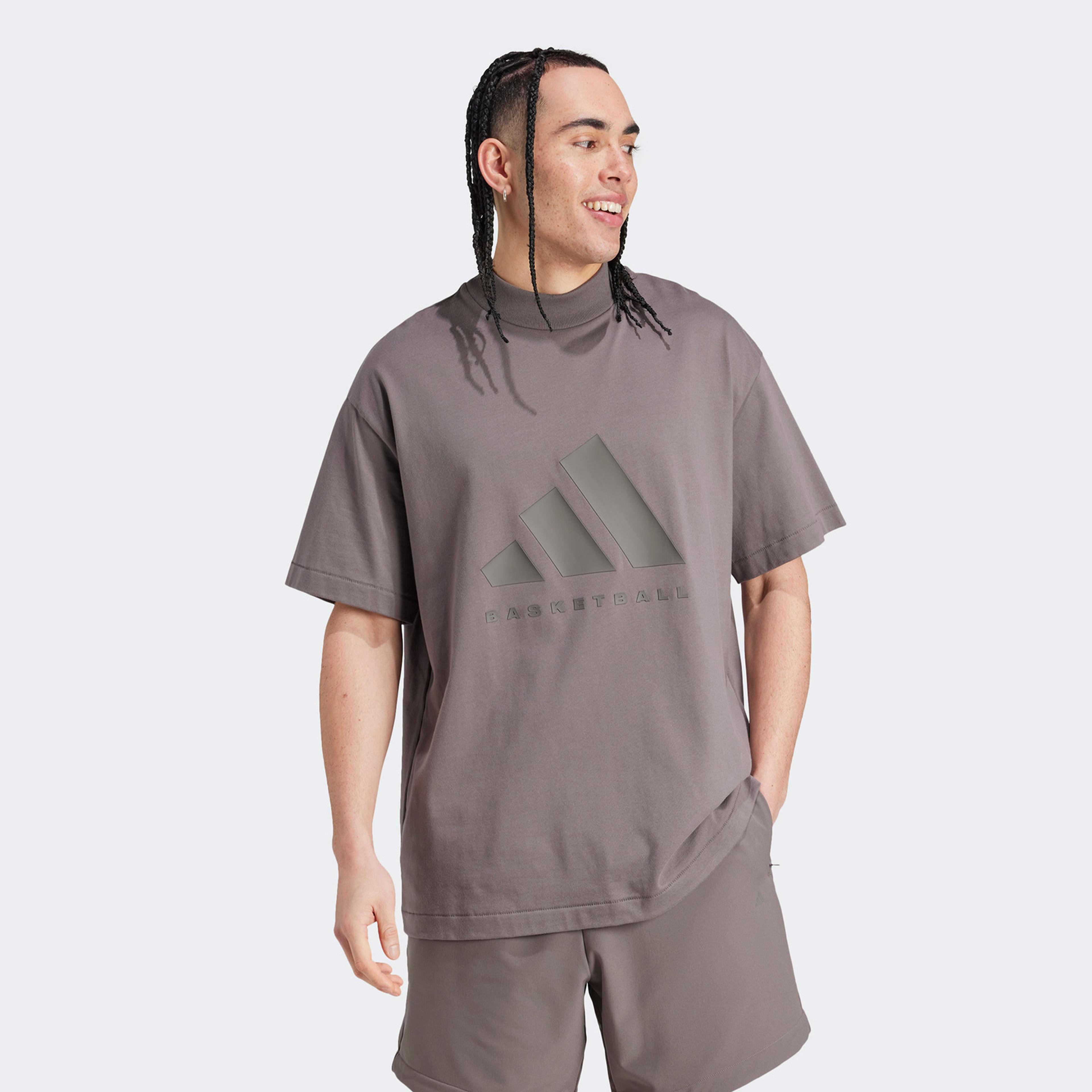 adidas One Ctn Jer T Unisex Kahverengi T-Shirt