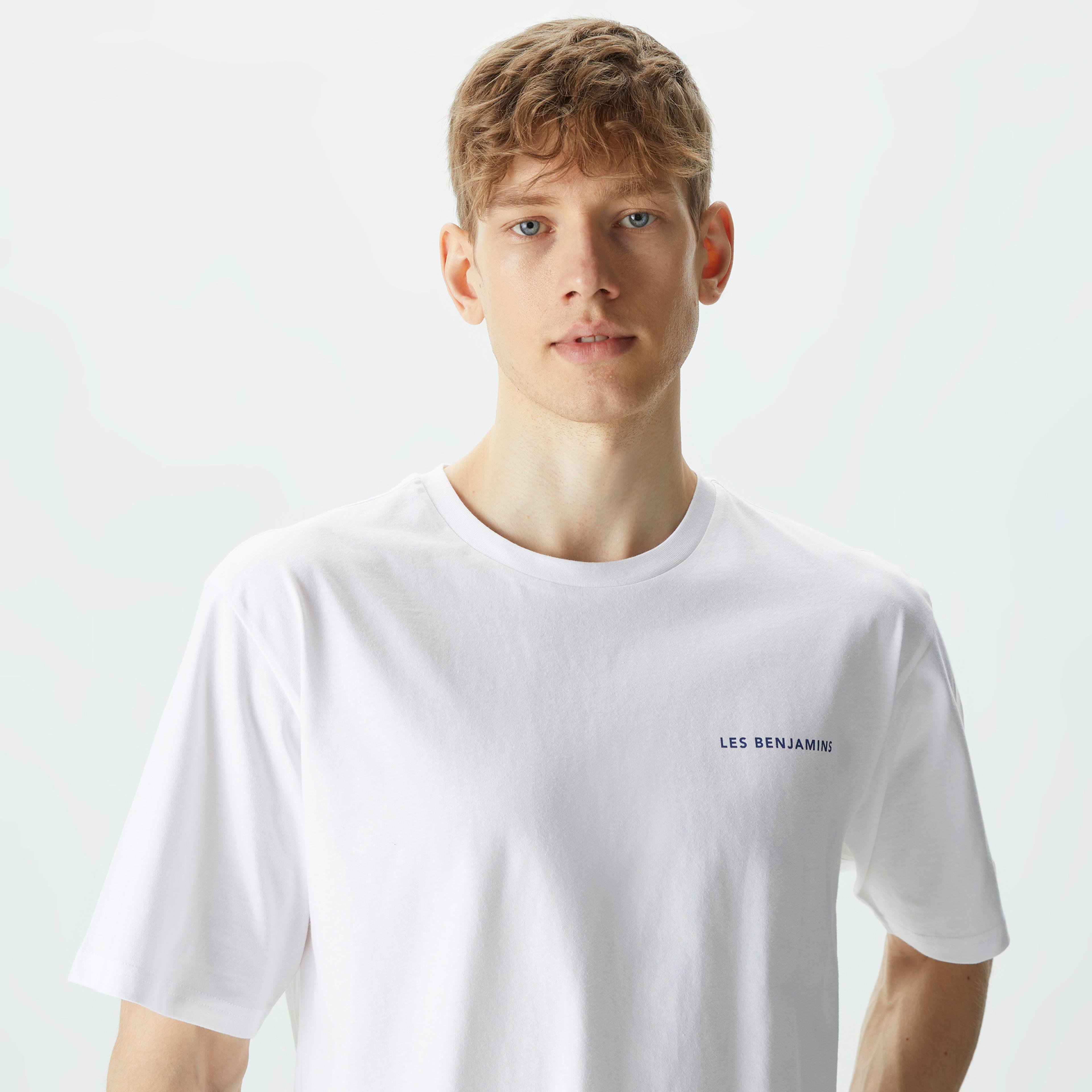 Les Benjamins Kısmet 701 Erkek Beyaz T-Shirt