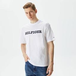 Tommy Hilfiger Monotype Embro Archive Erkek Beyaz T-Shirt
