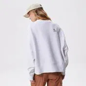 Lacoste Kadın Oversize Fit Bisiklet Yaka Beyaz Sweatshirt