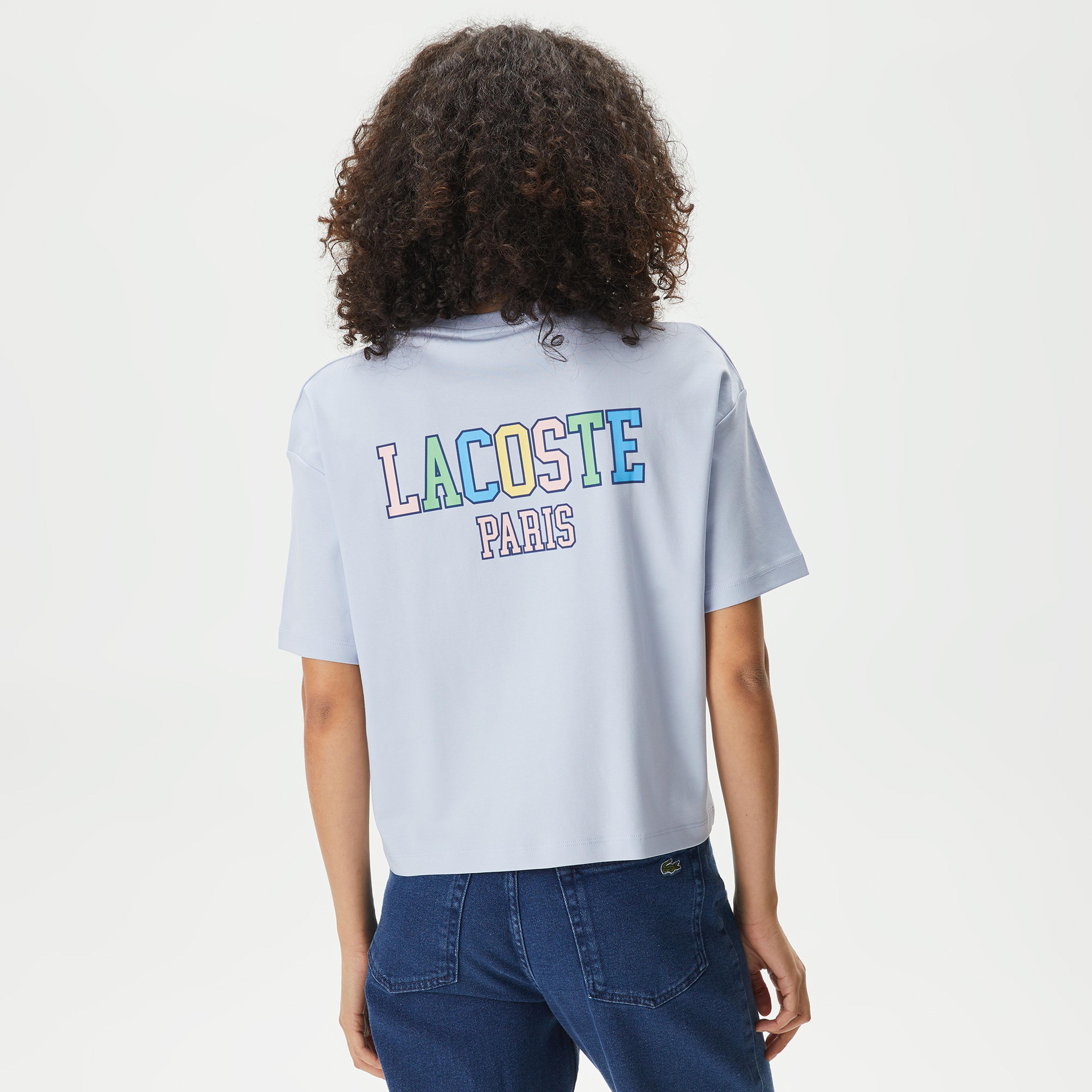 Lacoste Loose Fit Kadın Mavi T-Shirt