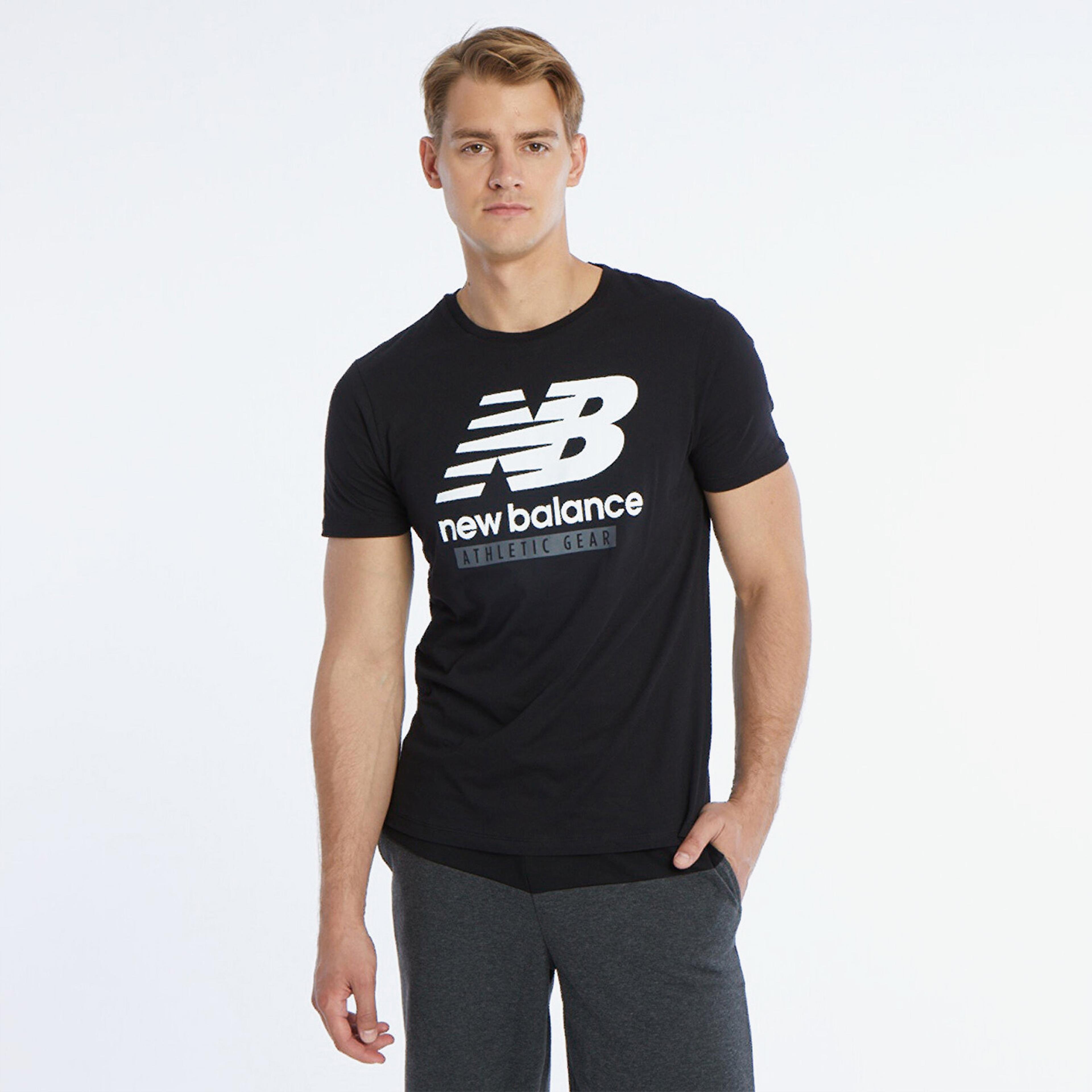 New Balance Lifestyle Erkek Siyah T-Shirt