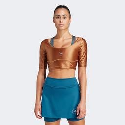 adidas Stella Mc Cartney Court Crop Kadın Kahverengi T-Shirt