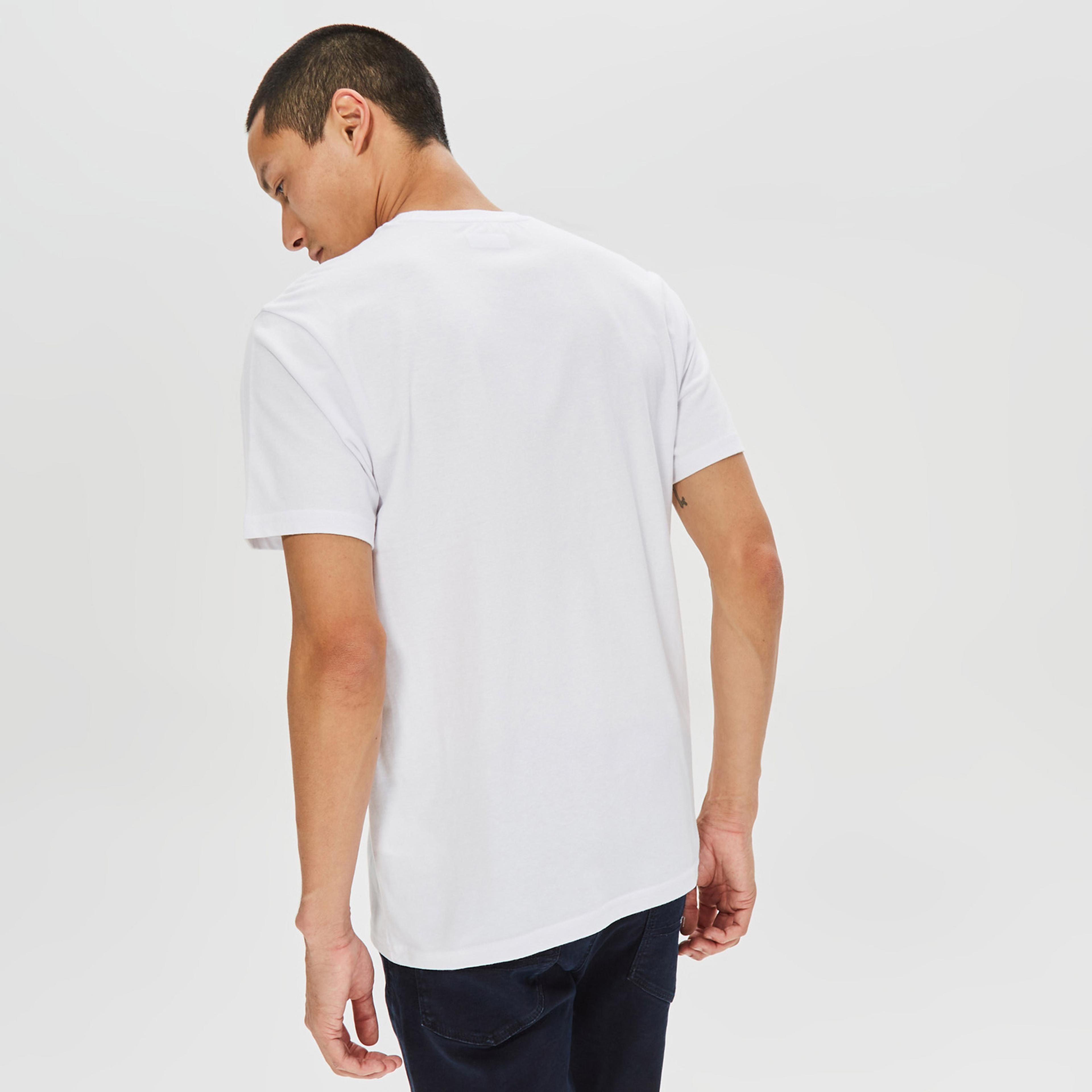 Columbia Basic Logo Brushed Erkek Beyaz T-Shirt