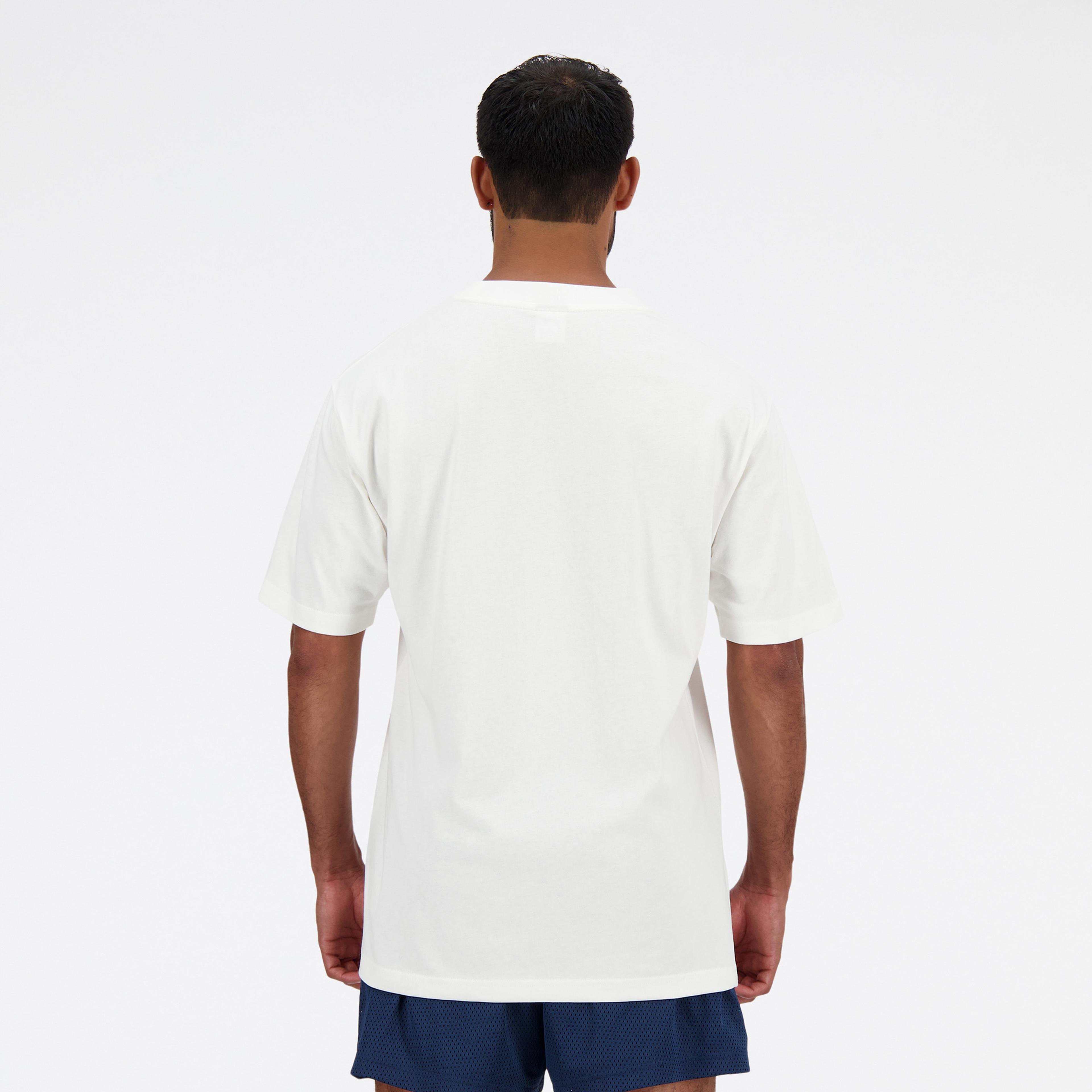 New Balance Athletics Baseball Style Relaxed Erkek Beyaz T-Shirt