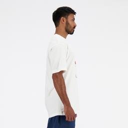 New Balance Athletics Baseball Style Relaxed Erkek Beyaz T-Shirt