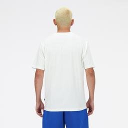 New Balance Athletics Premium Logo Relaxed Erkek Beyaz T-Shirt