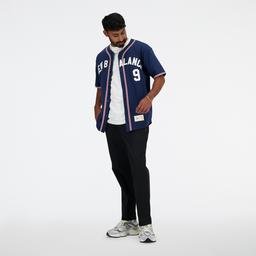 New Balance Sportswear Greatest Hits Baseball Jersey Erkek Lacivert Gömlek
