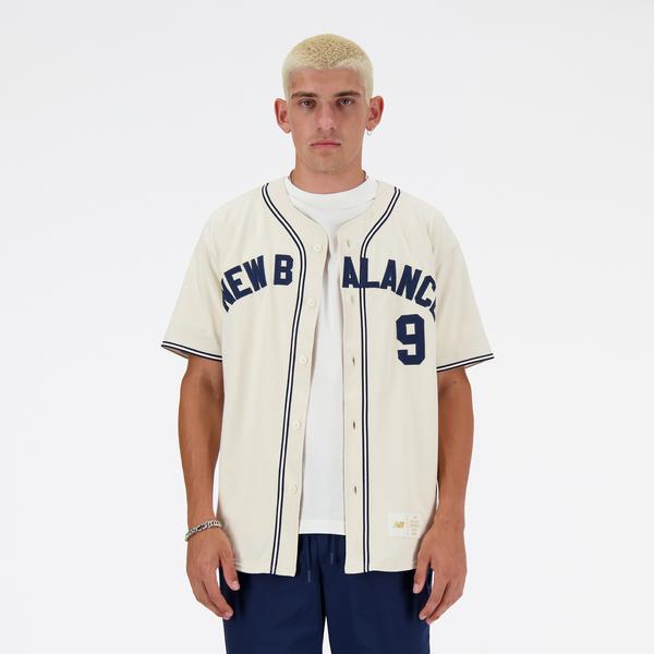 New Balance Sportswear Greatest Hits Baseball Jersey Erkek Krem Gömlek