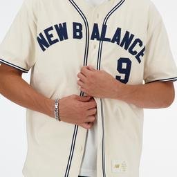 New Balance Sportswear Greatest Hits Baseball Jersey Erkek Krem Gömlek