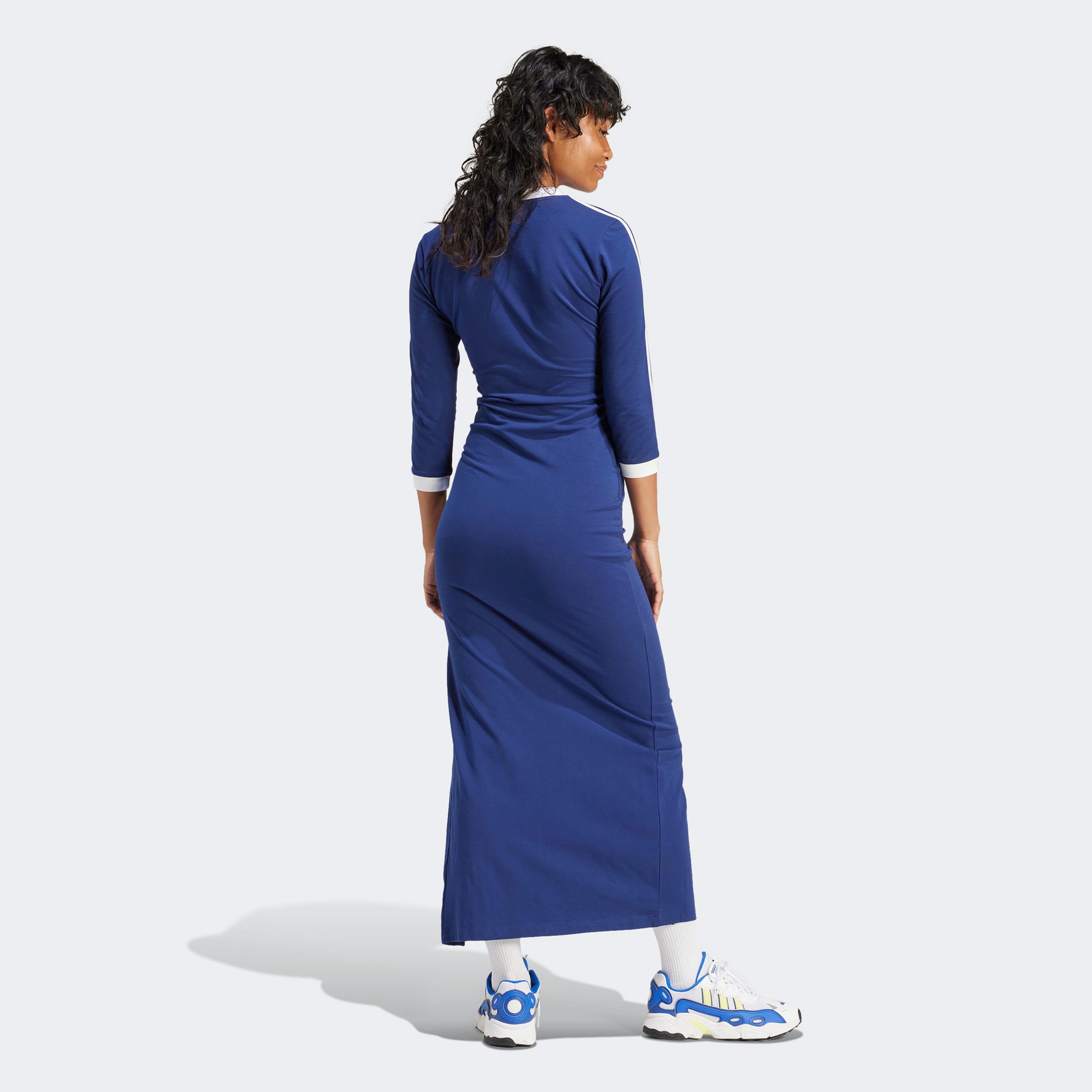 adidas Adicolor Classics 3-Stripes Maxi Kadın Mavi Elbise