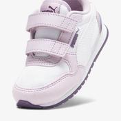 Puma Runner V3 Mesh Çocuk Beyaz/Mor Spor Ayakkabı
