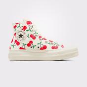 Converse Chuck Taylor All Star Lift Platform Cherries Kadın Krem Sneaker