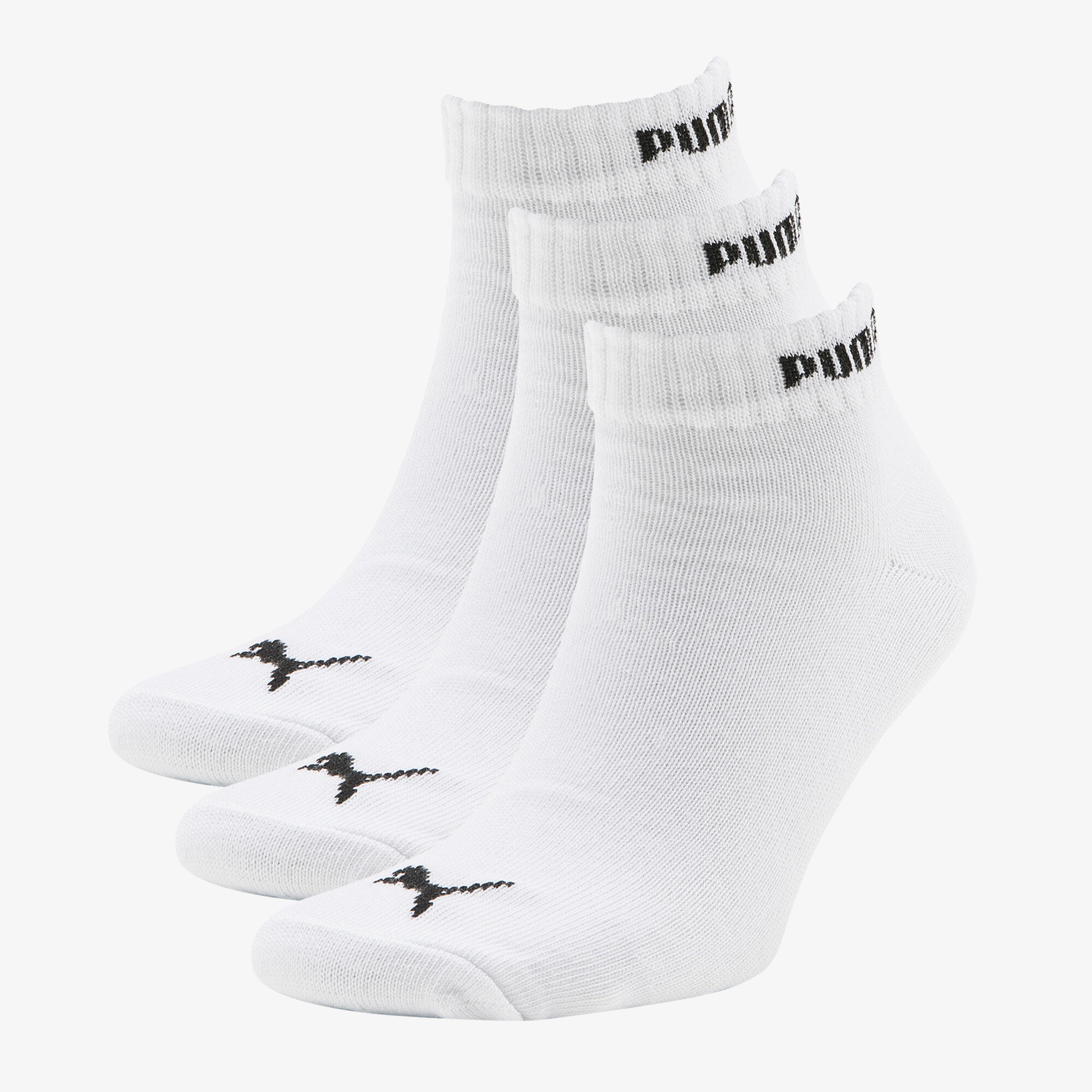 Puma Quarter-V 3'lü Unisex Beyaz Çorap