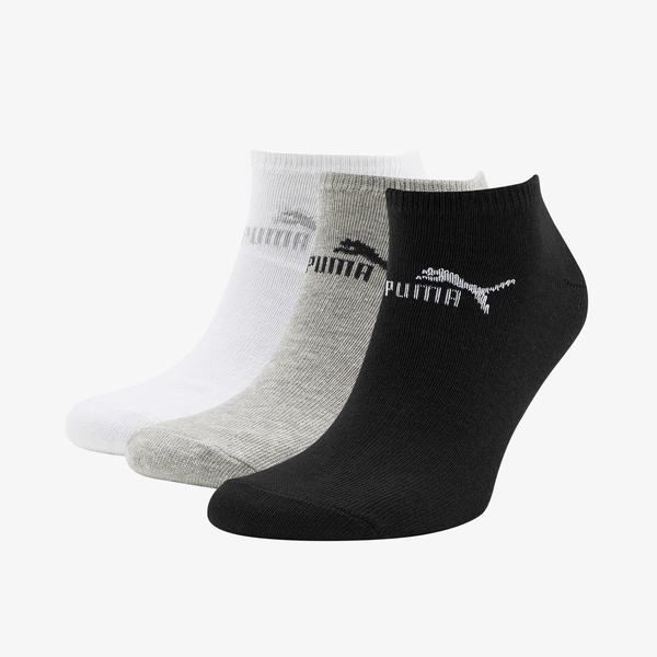 Puma Sneaker-V 3'lü Unisex Gri Çorap