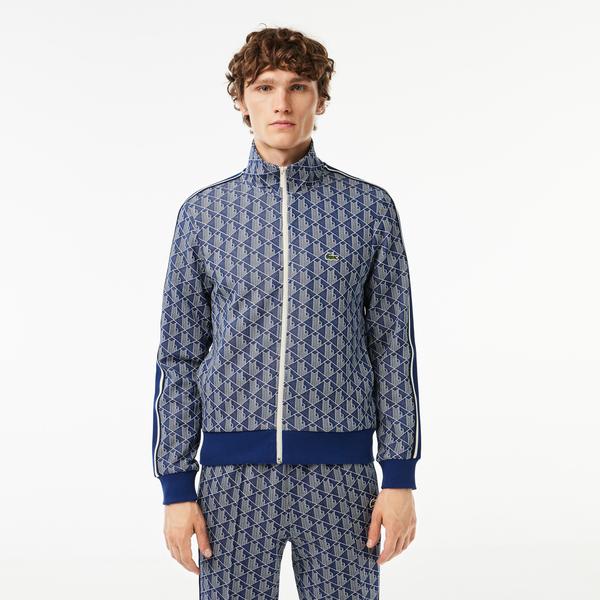 Lacoste Regular Fit Erkek Monogram Lacivert Sweatshirt