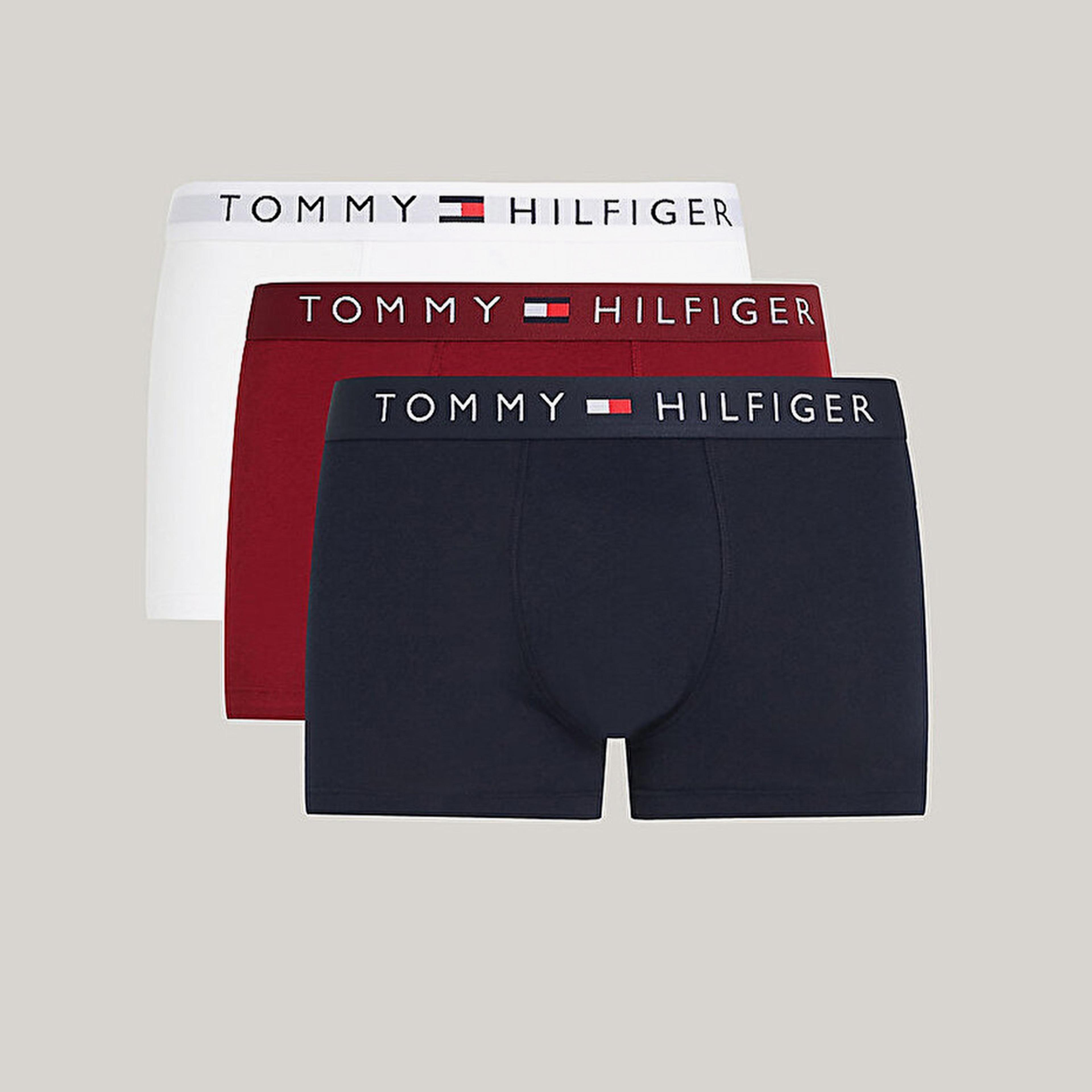 Tommy Hilfiger 3P Trunk Wb Erkek Mavi Boxer