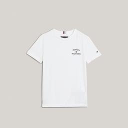 Tommy Hilfiger Logo Erkek Çocuk Beyaz T-Shirt