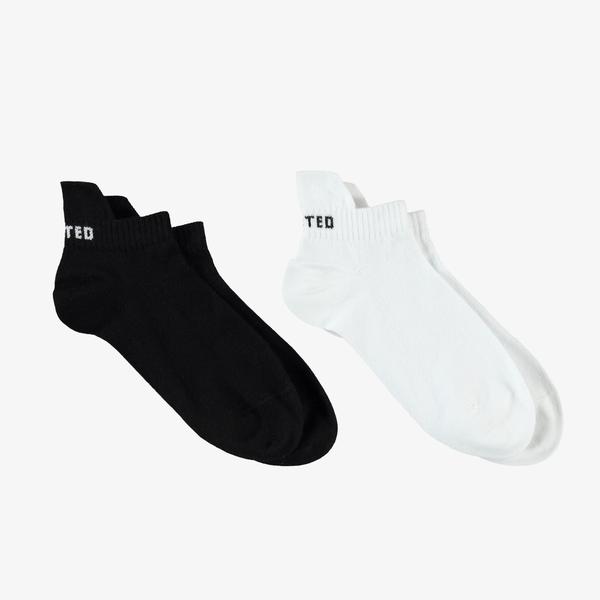 United4 Street Unisex Siyah/Beyaz 2'li Çorap