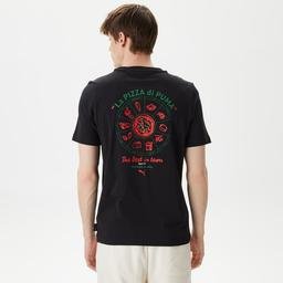 Puma Graphics Pizza Erkek Siyah T-Shirt