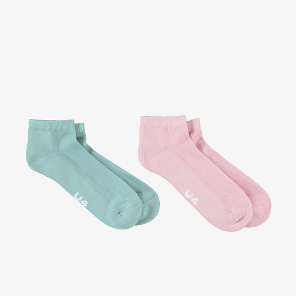 United4 Street Ankle Kadın Pembe/Mavi 2'li Çorap