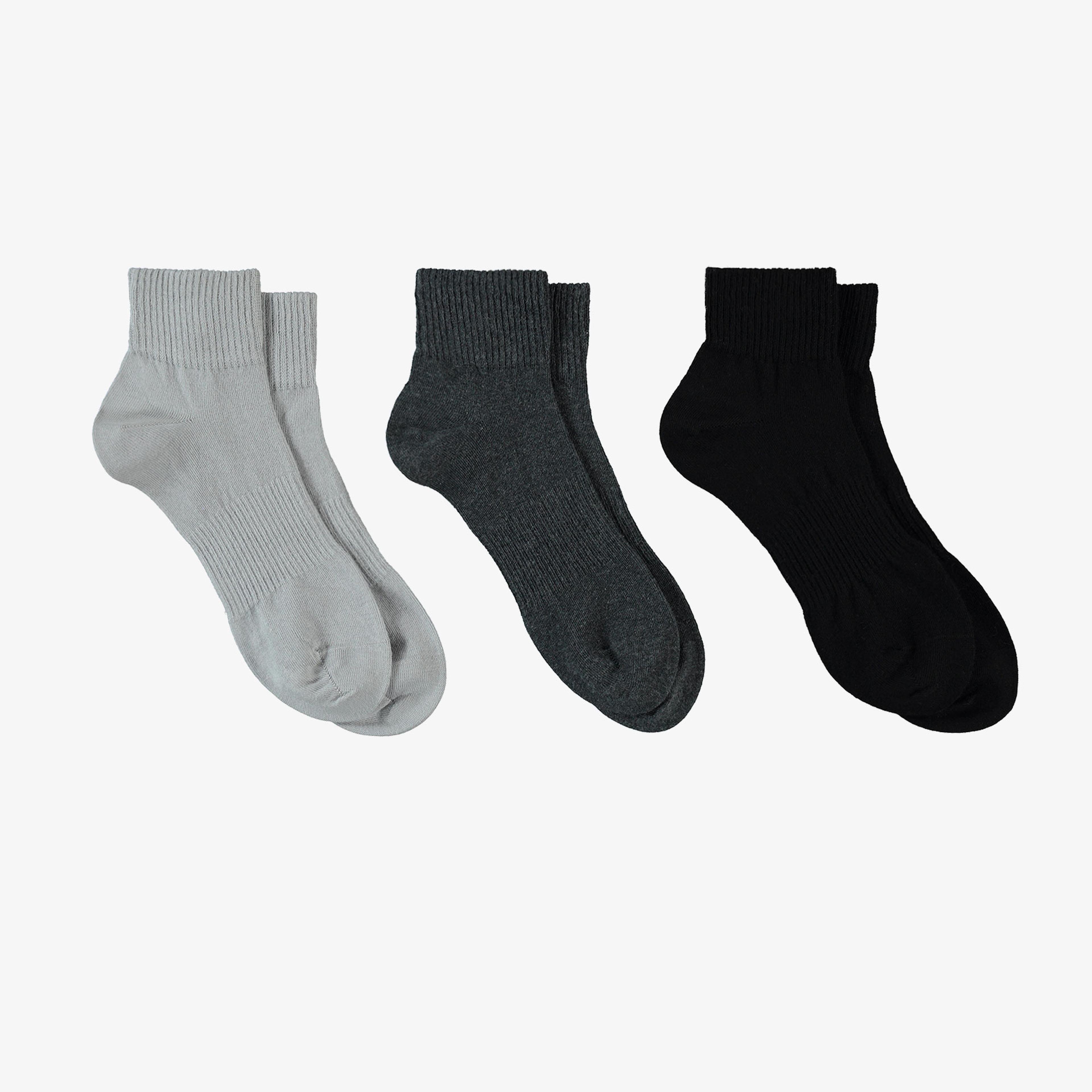 UNITED4 Core Kadın Gri/Antrasit/Siyah 3'lü Çorap