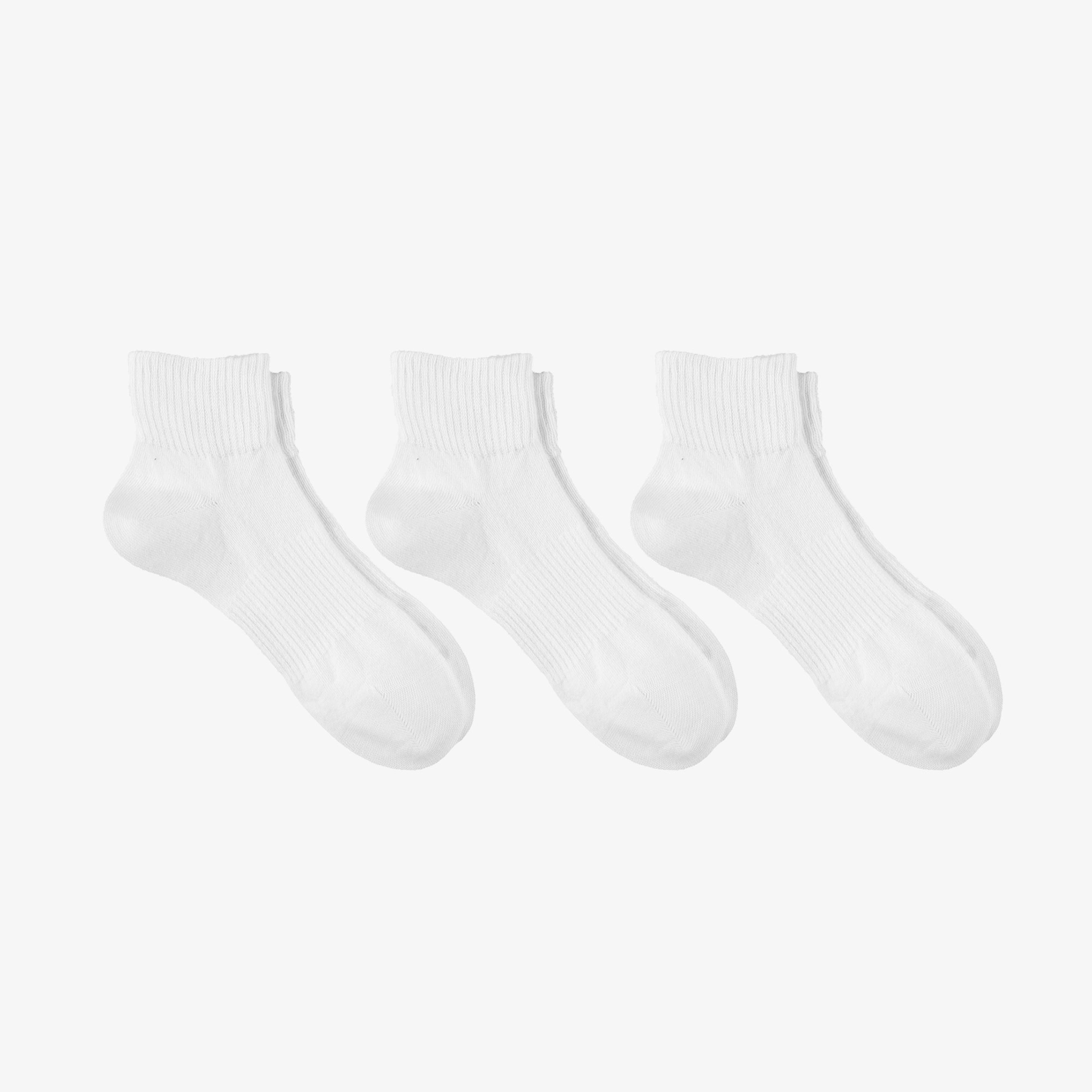 UNITED4 Core Unisex Beyaz 3'lü Çorap