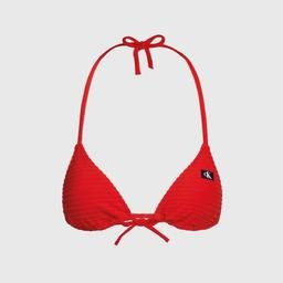 Calvin Klein Monogram Rib Kadın Kırmızı Bikini Üstü