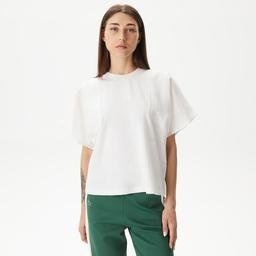 Lacoste Loose Fit Kadın Beyaz T-Shirt