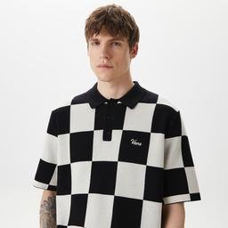 Vans Parker Checkerboard Sweater Erkek Siyah Polo