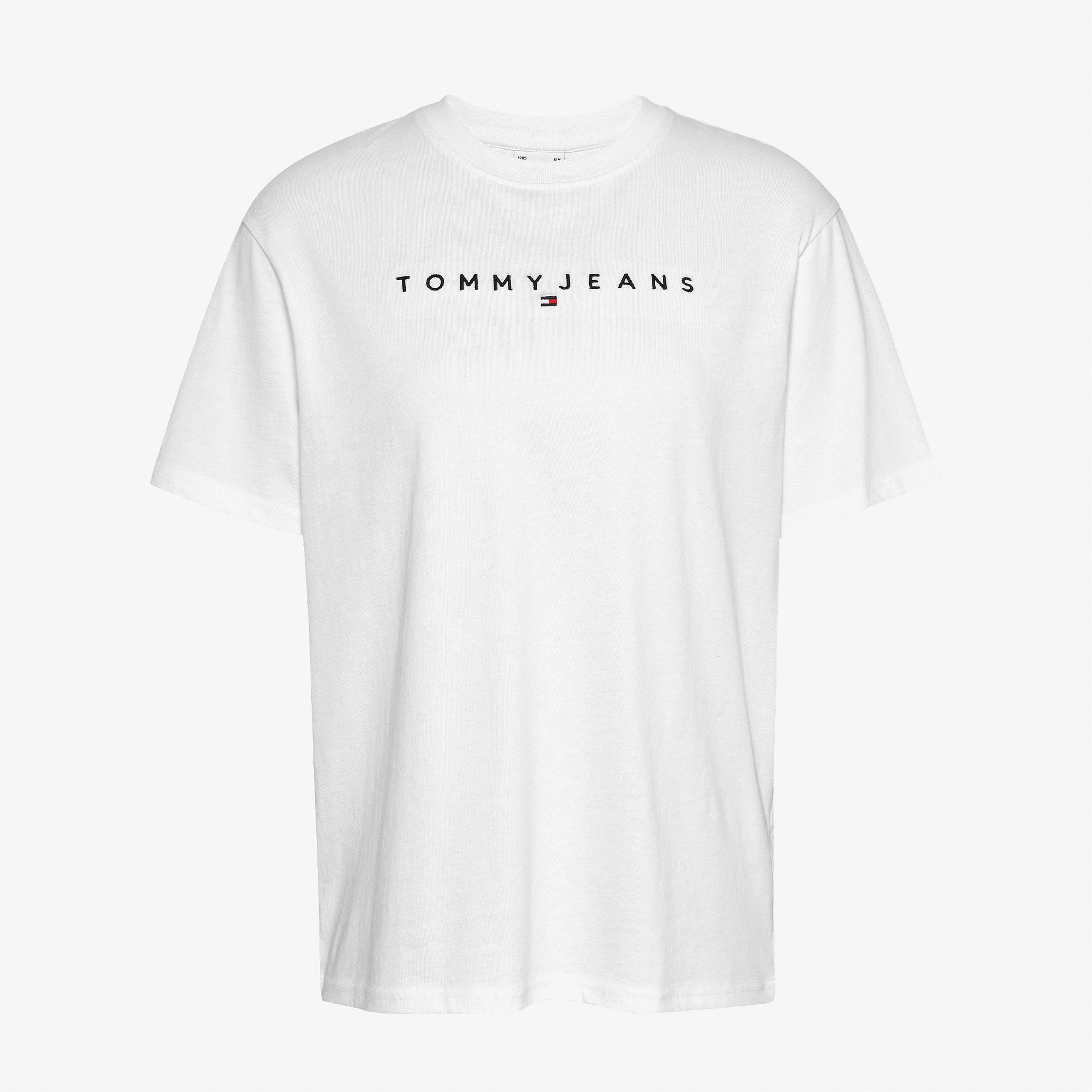 Tommy Jeans Relax New Linear Kadın Beyaz T-Shirt