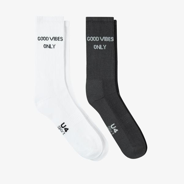 UNITED4 Core Unisex Renkli 2'li Çorap