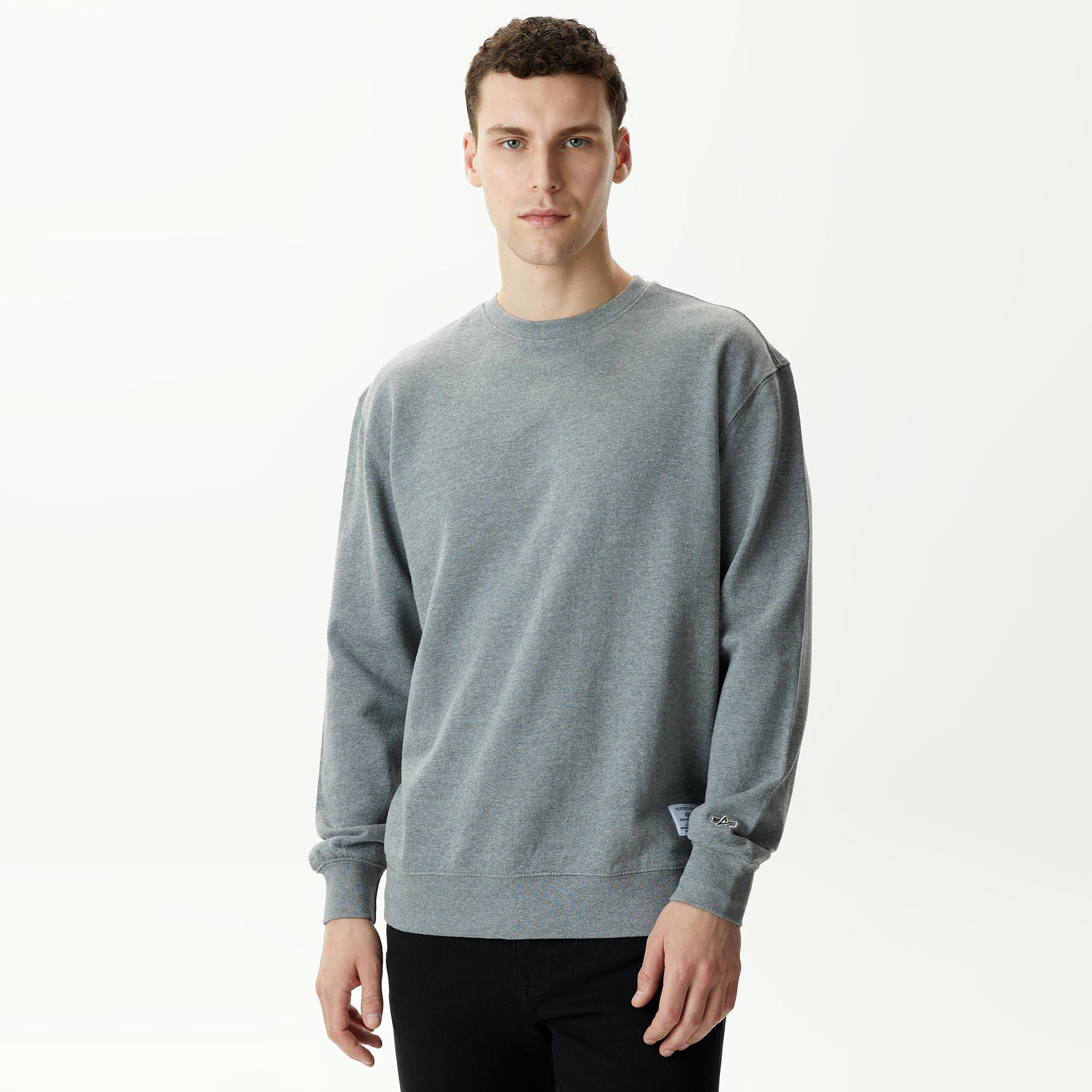 Alpha Industries Essential crewneck Unisex Gri Sweatshirt