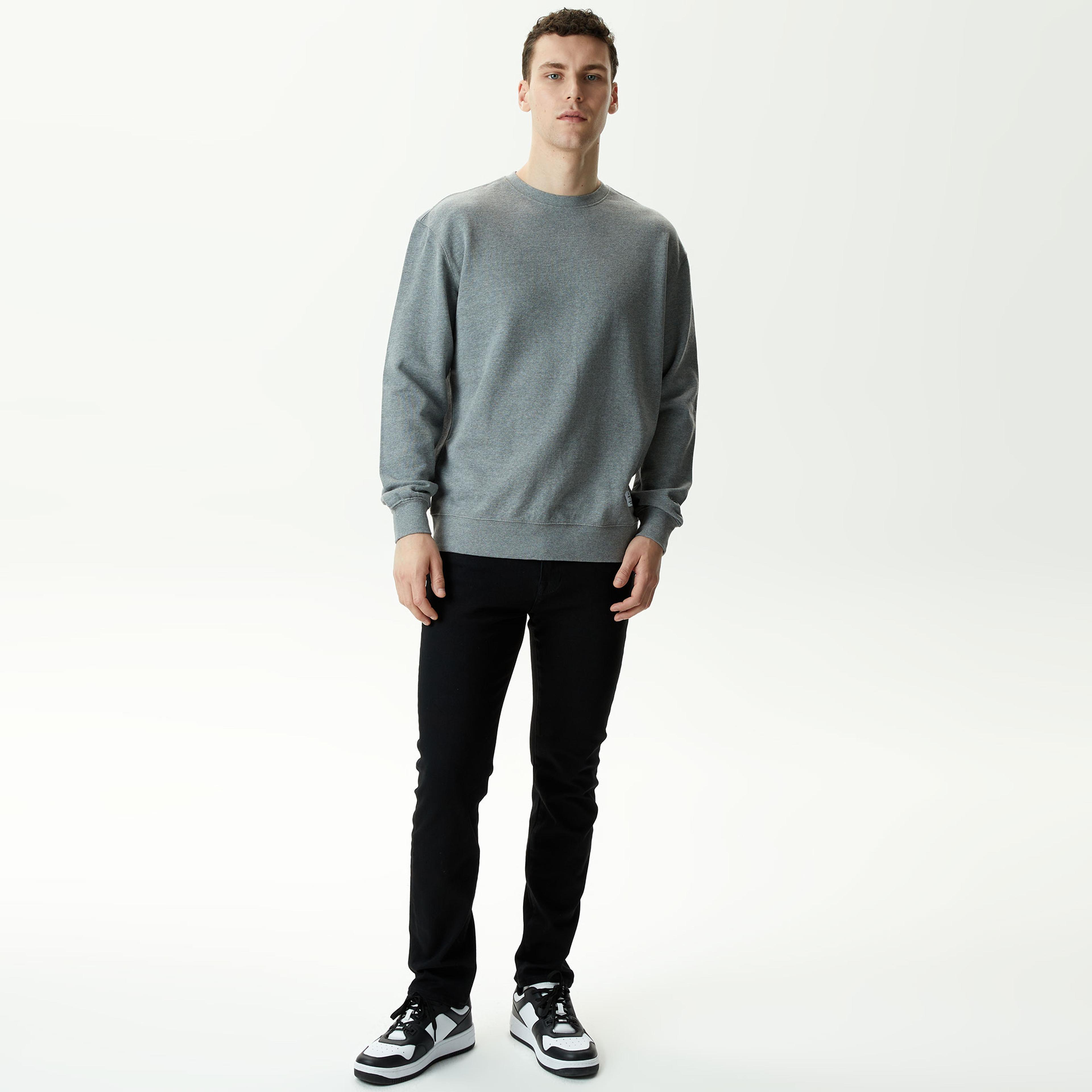 Alpha Industries Essential crewneck Unisex Gri Sweatshirt